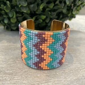 Handmade Canadian Beaded Cuff Bracelet